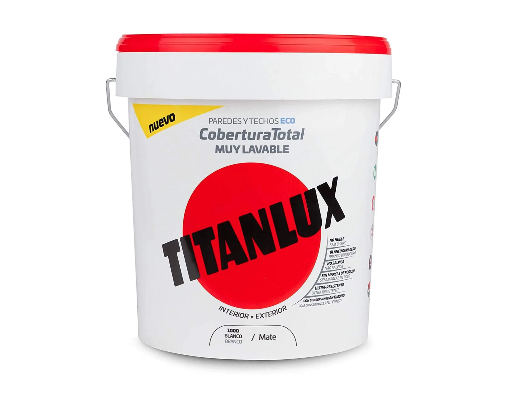 Pintura plástica Titanlux Cobertura Total Blanco